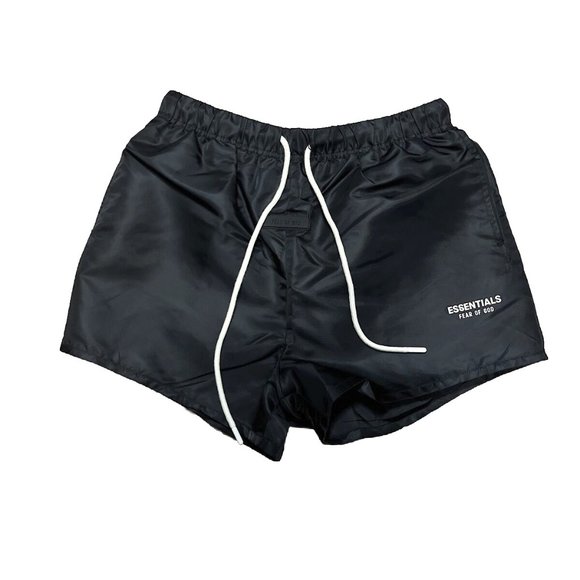 Fear of God Essentials Jet Black Running Shorts - Size S - Picture 1 of 4